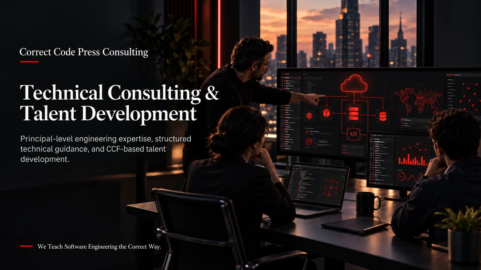 Correct Code Press technical consulting, architecture, talent development, and enterprise support